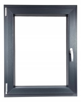 ALUCON OKNO PCV 1000 x 1300 mm / 100x130 cm Dwustronny Antracyt Lewe