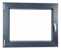 ALUCON OKNO PCV 1000 x 700 mm / 100x70 cm Dwustronny Antracyt Lewe