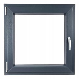 ALUCON OKNO PCV 1100 x 1100 mm / 110x110 cm Dwustronny Antracyt Lewe