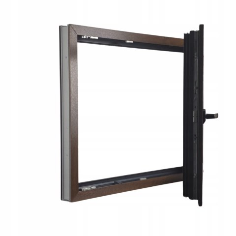 ALUCON OKNO PCV 1100 x 500 mm / 110x50 cm Dwustronny Orzech Prawe