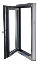 ALUCON OKNO PCV 800 x 1000 mm / 80x100 cm Dwustronny Antracyt Lewe