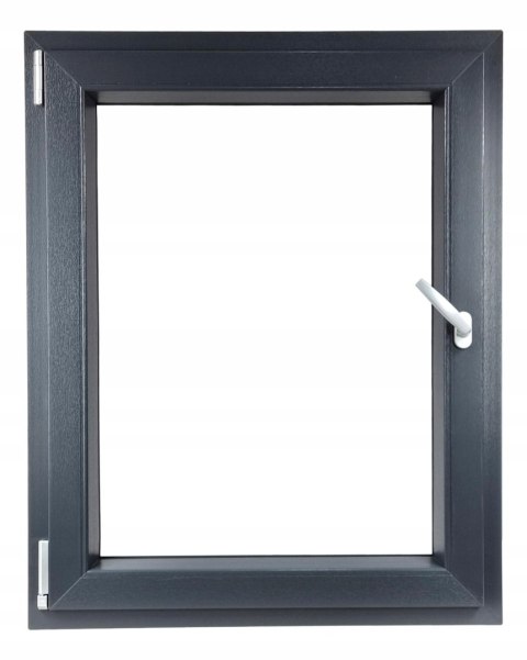 ALUCON OKNO PCV 800 x 1000 mm / 80x100 cm Dwustronny Antracyt Lewe