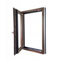 ALUCON OKNO PCV 800 x 1200 mm / 80x120 cm Dwustronny Orzech Lewe