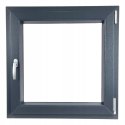 ALUCON OKNO PCV 1000 x 1000 mm / 100x100 cm Dwustronny Antracyt Prawe