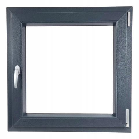 ALUCON OKNO PCV 1000 x 1000 mm / 100x100 cm Dwustronny Antracyt Prawe