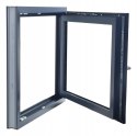 ALUCON OKNO PCV 1000 x 1000 mm / 100x100 cm Dwustronny Antracyt Prawe