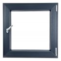 ALUCON OKNO PCV 1000 x 1000 mm / 100x100 cm Dwustronny Antracyt Prawe