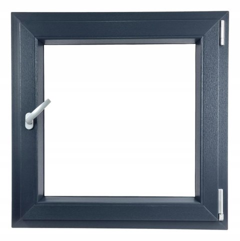 ALUCON OKNO PCV 1000 x 1000 mm / 100x100 cm Dwustronny Antracyt Prawe