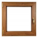 ALUCON OKNO PCV 1000 x 1000 mm / 100x100 cm Dwustronny Złoty Dąb Lewe