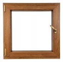 ALUCON OKNO PCV 1000 x 1000 mm / 100x100 cm Dwustronny Złoty Dąb Lewe