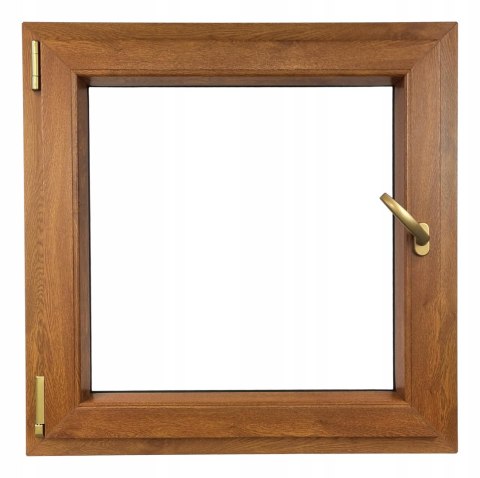 ALUCON OKNO PCV 1000 x 1000 mm / 100x100 cm Dwustronny Złoty Dąb Lewe