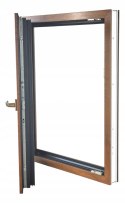 ALUCON OKNO PCV 1000 x 1200 mm / 100x120 cm Dwustronny Złoty Dąb Lewe