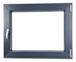 ALUCON OKNO PCV 1000 x 500 mm / 100x50 cm Dwustronny Antracyt Prawe