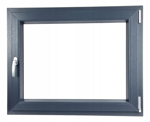 ALUCON OKNO PCV 1000 x 600 mm / 100x60 cm Dwustronny Antracyt Prawe