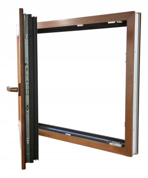 ALUCON OKNO PCV 1100 x 800 mm / 110x80 cm Dwustronny Złoty Dąb Lewe