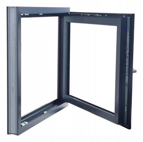 ALUCON OKNO PCV 1200 x 700 mm / 120x70 cm Dwustronny Antracyt Prawe