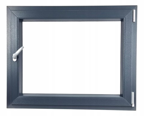 ALUCON OKNO PCV 1200 x 700 mm / 120x70 cm Dwustronny Antracyt Prawe