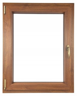 ALUCON OKNO PCV 800 x 1000 mm / 80x100 cm Dwustronny Złoty Dąb Lewe