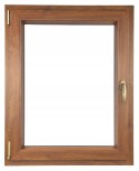 ALUCON OKNO PCV 800 x 1300 mm / 80x130 cm Dwustronny Złoty Dąb Lewe
