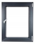 ALUCON OKNO PCV 800 x 900 mm / 80x90 cm Dwustronny Antracyt Prawe