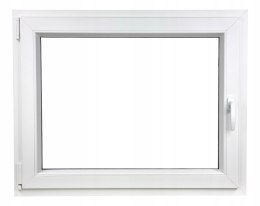 ALUCON OKNO PCV 100x50 / 1000x500 mm Białe Lewe 2 Szyby 76mm