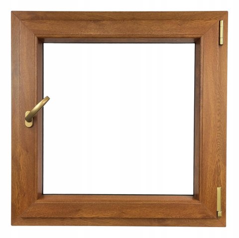 ALUCON OKNO PCV 1000 x 1000 mm / 100x100 cm Dwustronny Złoty Dąb Prawe
