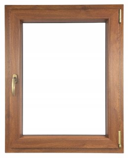 ALUCON OKNO PCV 1000 x 1100 mm / 100x110 cm Dwustronny Złoty Dąb Prawe