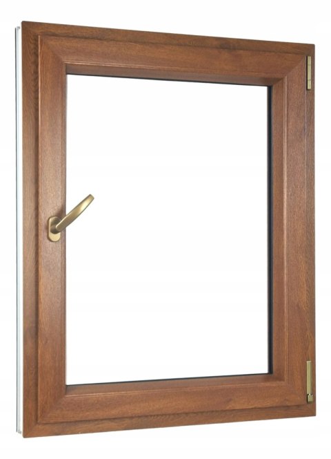 ALUCON OKNO PCV 1000 x 1100 mm / 100x110 cm Dwustronny Złoty Dąb Prawe