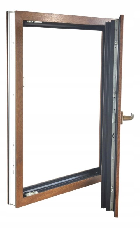 ALUCON OKNO PCV 1000 x 1200 mm / 100x120 cm Dwustronny Złoty Dąb Prawe