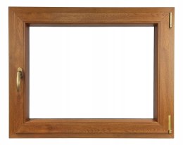ALUCON OKNO PCV 1000 x 500 mm / 100x50 cm Dwustronny Złoty Dąb Prawe