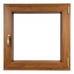 ALUCON OKNO PCV 1100 x 1100 mm / 110x110 cm Dwustronny Złoty Dąb Prawe