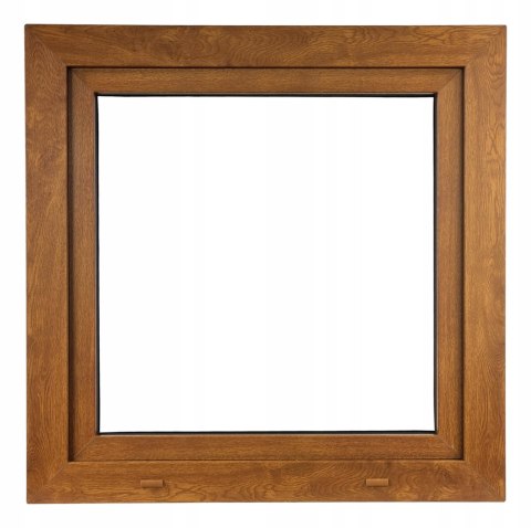 ALUCON OKNO PCV 1100 x 1100 mm / 110x110 cm Dwustronny Złoty Dąb Prawe