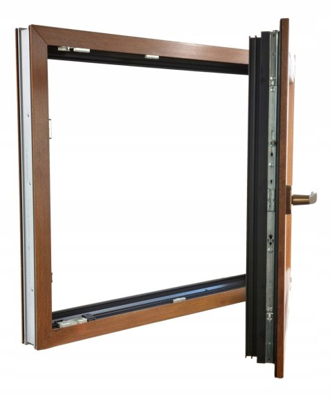 ALUCON OKNO PCV 1200 x 800 mm / 120x80 cm Dwustronny Złoty Dąb Prawe