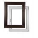 ALUCON OKNO PCV 1000 x 1200 mm / 100x120 cm Zewnętrzny Ciemny Dąb Prawe