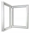 ALUCON OKNO PCV 1000 x 1200 mm / 100x120 cm Zewnętrzny Ciemny Dąb Prawe