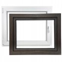 ALUCON OKNO PCV 1000 x 600 mm / 100x60 cm Zewnętrzny Ciemny Dąb Lewe