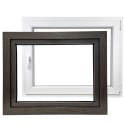 ALUCON OKNO PCV 1000 x 700 mm / 100x70 cm Zewnętrzny Ciemny Dąb Prawe