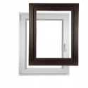 ALUCON OKNO PCV 800 x 1000 mm / 80x100 cm Zewnętrzny Ciemny Dąb Lewe