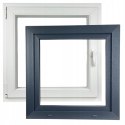 ALUCON OKNO PCV 1000 x 1000 mm / 100x100 cm Zewnętrzny Antracyt Lewe