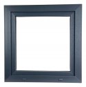 ALUCON OKNO PCV 1000 x 1000 mm / 100x100 cm Zewnętrzny Antracyt Lewe