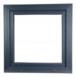 ALUCON OKNO PCV 1000 x 1000 mm / 100x100 cm Zewnętrzny Antracyt Lewe