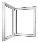 ALUCON OKNO PCV 1000 x 1100 mm / 100x110 cm Zewnętrzny Antracyt Prawe