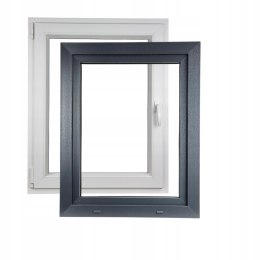 ALUCON OKNO PCV 1000 x 1200 mm / 100x120 cm Zewnętrzny Antracyt Lewe