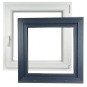 ALUCON OKNO PCV 1100 x 1100 mm / 110x110 cm Zewnętrzny Antracyt Prawe
