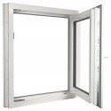 ALUCON OKNO PCV 1100 x 1100 mm / 110x110 cm Zewnętrzny Antracyt Prawe