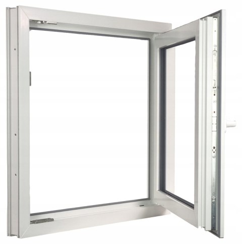 ALUCON OKNO PCV 1100 x 1100 mm / 110x110 cm Zewnętrzny Antracyt Prawe