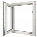ALUCON OKNO PCV 800 x 1000 mm / 80x100 cm Zewnętrzny Antracyt Lewe