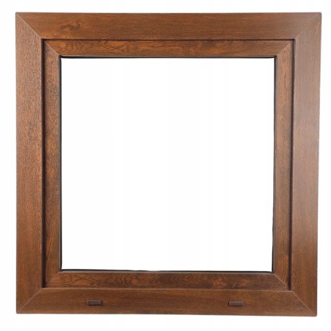 ALUCON OKNO PCV 1000 x 1000 mm / 100x100 cm Zewnętrzny Orzech Prawe