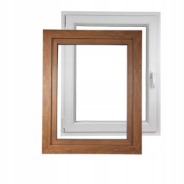 ALUCON OKNO PCV 1000 x 1100 mm / 100x110 cm Zewnętrzny Złoty Dąb Lewe