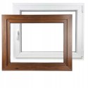 ALUCON OKNO PCV 1200 x 800 mm / 120x80 cm Zewnętrzny Orzech Prawe